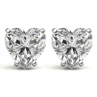 Beauvince GIA HVS2 Certified 1.81 Ct Heart Shape Diamond Studs