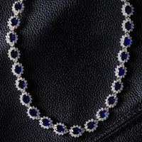 Beauvince Starry Night Necklace (59.08 ct Sapphires & Diamonds) in White Gold