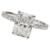 Beauvince GIA Certified 1.50 Carat Radiant HVS2 Engagement Ring