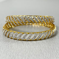 Beauvince Curves Diamond Bangles Set (7.70 ct Diamonds) in 18K Gold