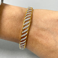 Beauvince Curves Diamond Bangles Set (7.70 ct Diamonds) in 18K Gold
