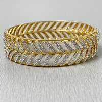 Beauvince Curves Diamond Bangles Set (7.70 ct Diamonds) in 18K Gold