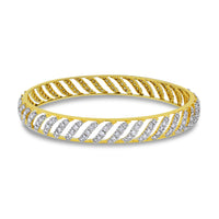 Beauvince Curves Diamond Bangles Set (7.70 ct Diamonds) in 18K Gold