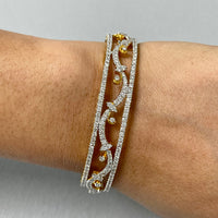 Beauvince Bloom Diamond Bangles Set (14.15 ct Diamonds) in 18K Gold