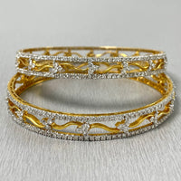 Beauvince Sheena Diamond Bangles (10.59 ct Diamonds) in Gold