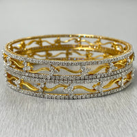 Beauvince Sheena Diamond Bangles (10.59 ct Diamonds) in Gold