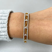 Beauvince Sheena Diamond Bangles (10.59 ct Diamonds) in Gold