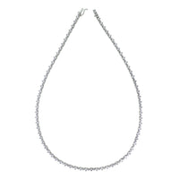 Big & Small Diamond Necklace (6.85 ct Diamonds) in White Gold