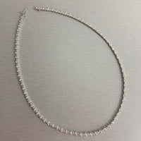 Big & Small Diamond Necklace (6.85 ct Diamonds) in White Gold