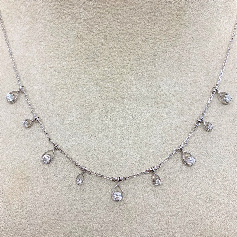 Drops of Jupiter Necklace (0.61 ct Diamonds) in White Gold