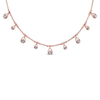 Drops of Jupiter Necklace (0.61 ct Diamonds) in Rose Gold