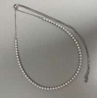 Beauvince Adjustable Cupcake Tennis Necklace (7.18 ct Diamonds) in Gold