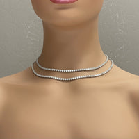 Tennis Opera Convertible Necklace (21.40 ct GH VVS-VS Diamonds) in 18K White Gold