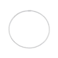 Tennis Necklace (10.02 ct GH VVS-VS Diamonds) in 18K White Gold