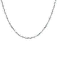 Tennis Necklace (13.01 ct GH VVS-VS Diamonds) in 18K White Gold