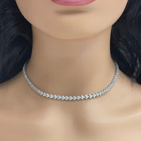 Directions Diamond Tennis Necklace (9.00 ct Diamonds) in White Gold