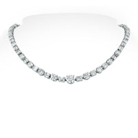 Beauvince Azea Diamond Tennis Necklace 18.37 Carat Diamonds in White Gold