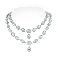 Tara Diamond Necklace (24.74 ct Diamonds) in White Gold