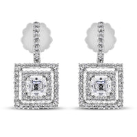 Gatsby Diamond Earrings & Pendant Set (3.89 ct Diamonds) in White Gold