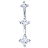 Past Present & Future Pendant (0.74 ct Diamonds) in White Gold