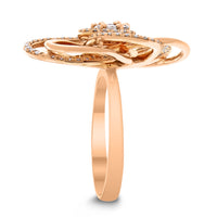 Bloom Diamond Earrings & Ring Set (1.35 ct Diamonds) in Rose Gold