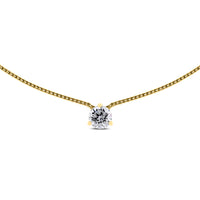 Round Solitaire Diamond Pendant (0.56 ct Diamond) in Yellow Gold