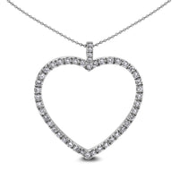 All My Heart Diamond Pendant (1.08 ct Diamonds) in White Gold