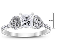 Love Engagement Ring (0.71 ct Princess GVS Diamond) in White Gold