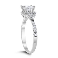 Love Engagement Ring (0.71 ct Princess GVS Diamond) in White Gold
