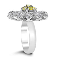 Sunflower Ring (1.74 ct Diamonds) in White Gold