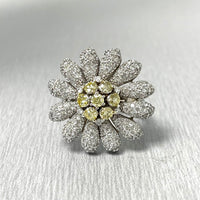Sunflower Ring (1.74 ct Diamonds) in White Gold
