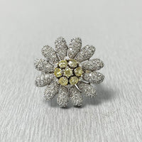 Sunflower Ring (1.74 ct Diamonds) in White Gold