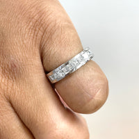Chunky Channel Set Princess Band (1.25 ct Diamonds) in Platinum