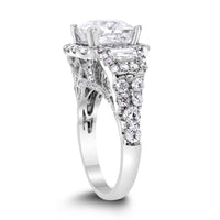Gladys Engagement Ring (3.02 ct Princess Cut HI2 EGLUSA Diamond) in White Gold