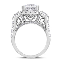 Gladys Engagement Ring (3.02 ct Princess Cut HI2 EGLUSA Diamond) in White Gold