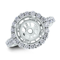 Vienna Engagement Setting for a 4.5 ct Round (1.45 ct Diamonds) in White Gold
