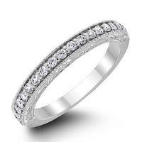 Rita Engagement Ring Bridal Set (1.06 ct Round GVS2 EGLUSA Diamond) in White Gold