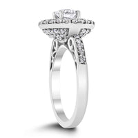 Cosmos Diamond Engagement Ring (0.80 ct Round GVS2 EGLUSA Diamond) in White Gold
