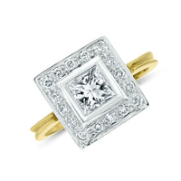 Gatsby Engagement Ring (0.95 ct Diamonds) in Gold