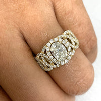 Ripples Engagement Ring (1.05 ct Oval KSI2 EGLUSA Diamond) in Yellow Gold