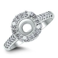 Liva Engagement Setting for a 1 ct Round (0.60 ct Diamonds) in White Gold