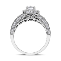 Larissa Halo Ring (0.58 ct Round Diamond) in White Gold