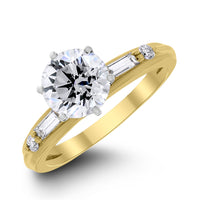 Serena Engagement Ring Bridal Set (1.50 ct Round HSI3 EGLUSA Diamond) in Yellow Gold
