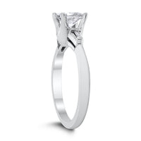 Reena Engagement Ring (0.90 ct Princess FSI3 EGLUSA Diamond) in White Gold