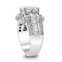 Memiore Engagement Ring (2.14 Radiant KSI2 EGLUSA Diamond) in White Gold