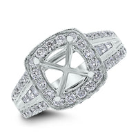 Nancy Engagement Setting for a 1.60 ct Round (1.55 ct Diamonds) in White Gold