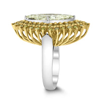 Marquise Diamond Halo Ring (3.75 ct Diamonds) in Gold