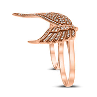 Beauvince 2 Finger Wings Diamond Ring (0.86 ct Diamonds) in Rose Gold