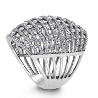 Honeycomb Diamond Ring (2.98 ct Diamonds) in White Gold