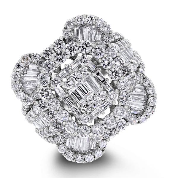 Shawna Diamond Ring (3.50 ct Diamonds) in White Gold
